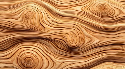Smooth and Textured Wooden Surface with Abstract Swirls