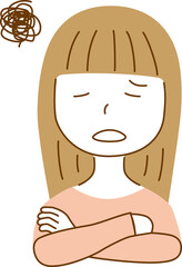 モヤモヤした女性
