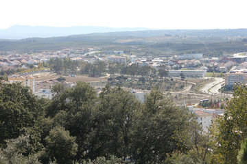 Naklejka premium Castelo Branco, Beira Baixa, Portugal, October 25, 2021. Views from Castelo Branco