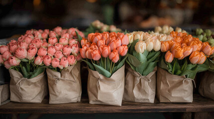 Spring flower bouquets