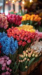 Spring flower bouquets