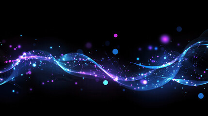 Fototapeta premium An abstract digital background with glowing blue and purple lines