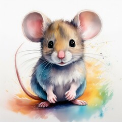 Kleine Maus, wei&szlig;er Hintergrund