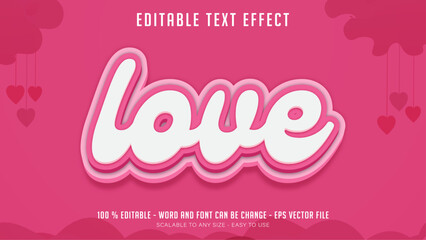 love editable text effect