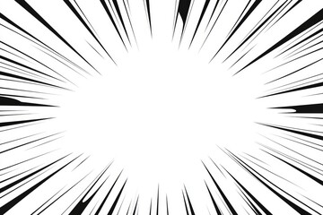 Abstract black and white radial lines converging to a bright center, creating a dynamic, speed, or energy effect.