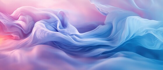 Obraz premium Abstract Pastel Swirls: A Dreamy Textile Art