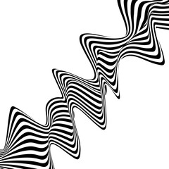 Abstract black and white wave background. Eps 10