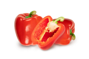 Bell pepper isolated on white background.