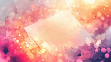 A vibrant blend of colors and soft textures, creating an abstract background with a central blank area for text or design.