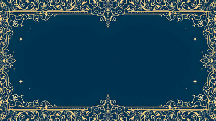 Islamic pattern border copy space area