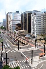 Partial view of Paulista Avenue, in Sao Paulo, Brazil