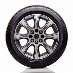 Obraz premium Ruota di automobile su sfondo bianco
