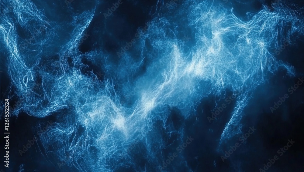 Poster abstract blue energy flowing dynamically across the screen, creating a mesmerizing visual experience