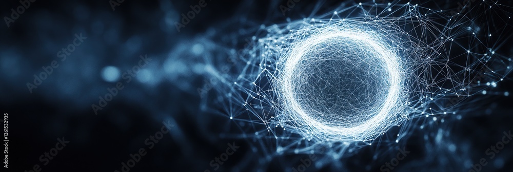 Poster exploring network connections: a visual journey into complex systems and abstract design concepts, r