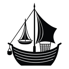 Fishing Vessel Silhouette vector file