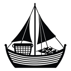 Fishing Vessel Silhouette vector file