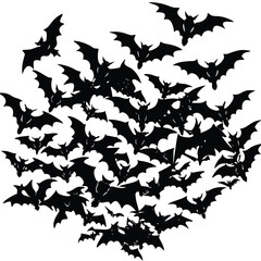 vector silhouettes of birds
