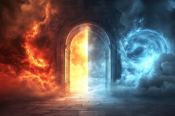 Ancient Gateway: Fire and Ice Worlds Collide Mysteriously in this Epic Fantasy Realm