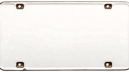 Blank White License Plate for Custom Design