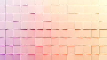 Abstract Pastel Cube Wall Gradient Design