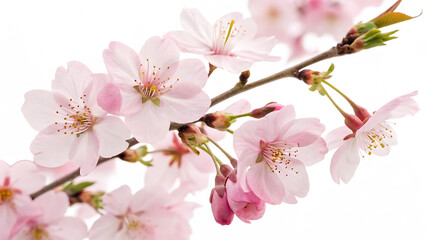 Naklejka premium cherry blossom isolated on white