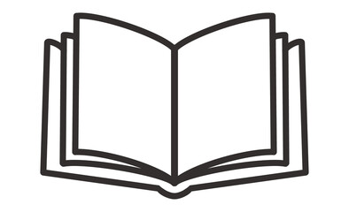 開いた本のアイコン 読書と知識のシンボル