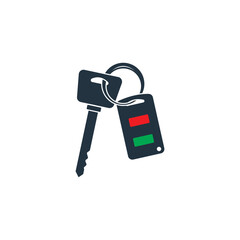Black car key with red and green buttons