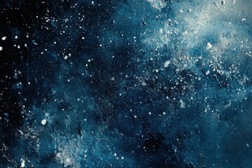 Obraz premium Abstract cosmic scene with deep blue and black hues, speckled with white stars, evoking a sense of vastness