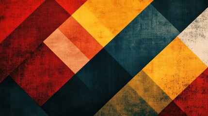 Fototapeta premium Abstract geometric patterns in vibrant colors creating a dynamic visual experience