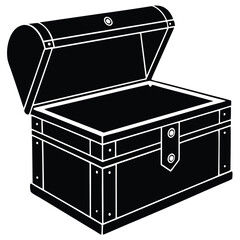 Vintage Steamer Trunk with Leather Straps and Metal Accents