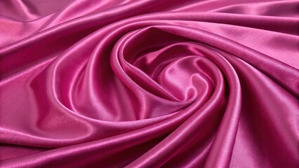 Obraz premium Shiny pink fabric draped in folds.