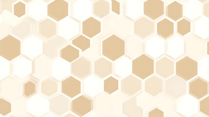 Abstract Honeycomb Pattern Background in Neutral Tones with Subtle Shadow and Light Effects