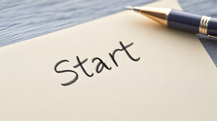 Obraz premium Starting your journey begin with purpose workspace note focus inspiration