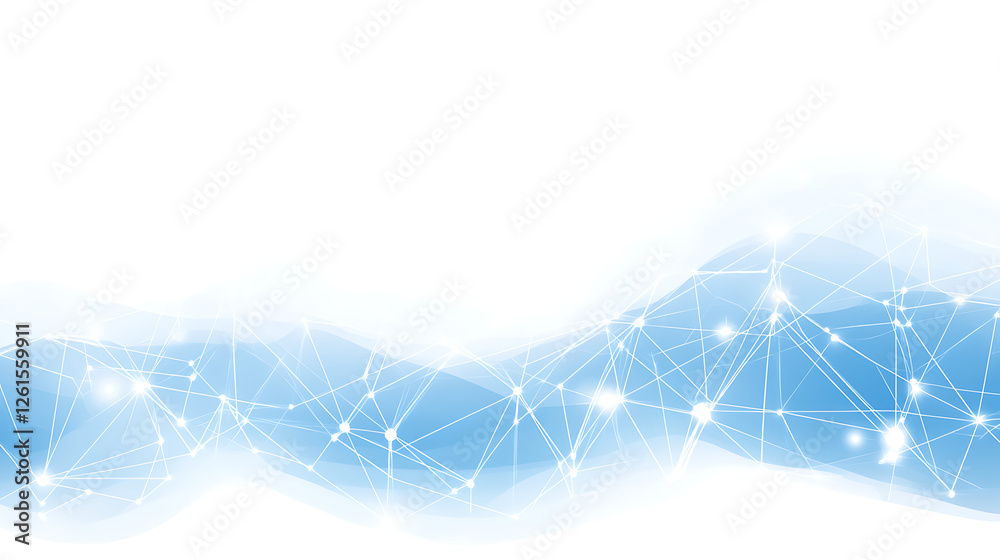 Poster abstract network connection technology background with blue gradient visual communication pattern