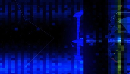 Futuristic Digital Space Glitch