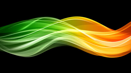 Naklejka premium Abstract Spectrum of Colors Waving on a Black Backdrop for Graphic Projects and Design Assets