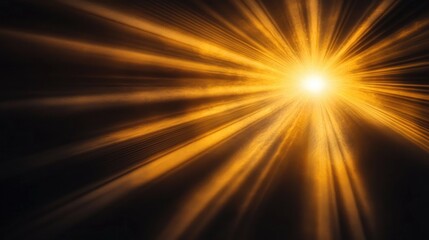 Radiant Golden Light Burst with Dramatic Rays and Soft Shadows