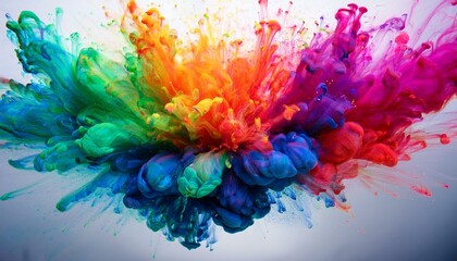 Fototapeta premium Ink spray is a dance of creativity and expression. 