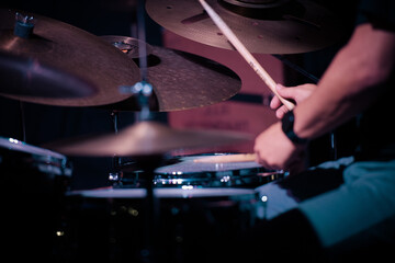 Drummer Playing Jazz Drums