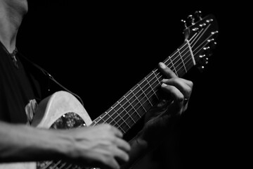 Guitarist Playing Acoustic Guitar