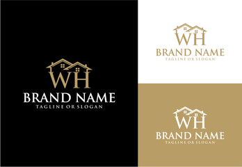 WH home logo for real estate companies and the like