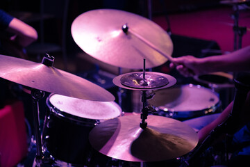 Obraz premium Drum Kit in Spotlight