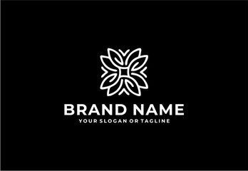 Modern minimalist simple flower logo
