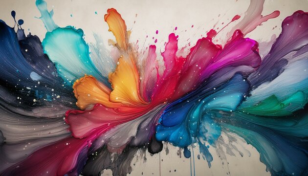 Colorful artworks transform perspectives and spaces.  