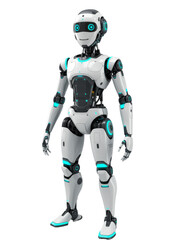 Fototapeta premium Stylish Futuristic Robot Ready for Action