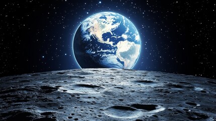 Lunar ridges reveal celestial geological activity, showcasing the moon's dynamic surface.	