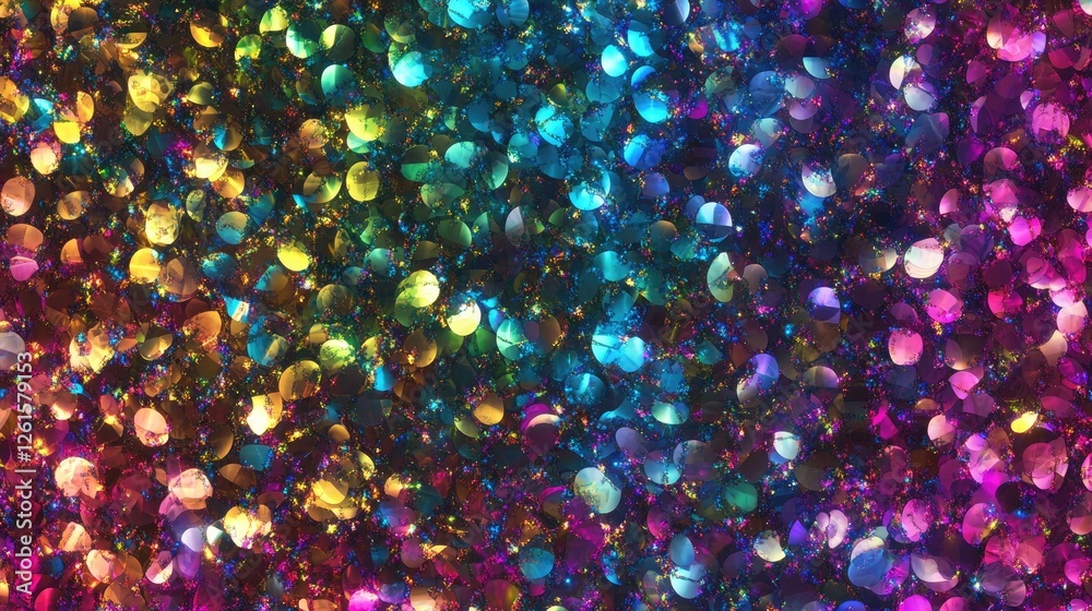 Aufkleber a seamless pattern of iridescent liquid metal, shimmering with holographic colors, creating a futuri