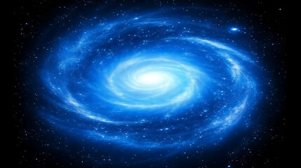 Fototapeta premium Captivating Blue Swirl Galaxy Universe Cosmos Nebula Space Astronomical Starfield Celestial Wonder