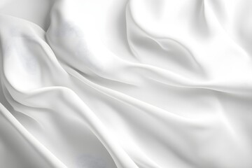 Fototapeta premium White fabric drapes, studio shot, smooth texture, elegant background