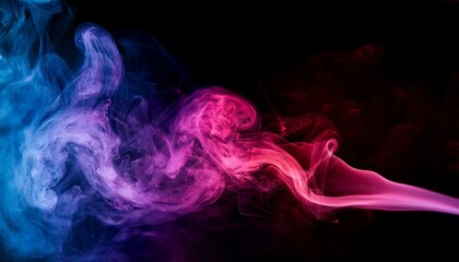 Obraz premium Colorful smoke dances with every breath you take. 